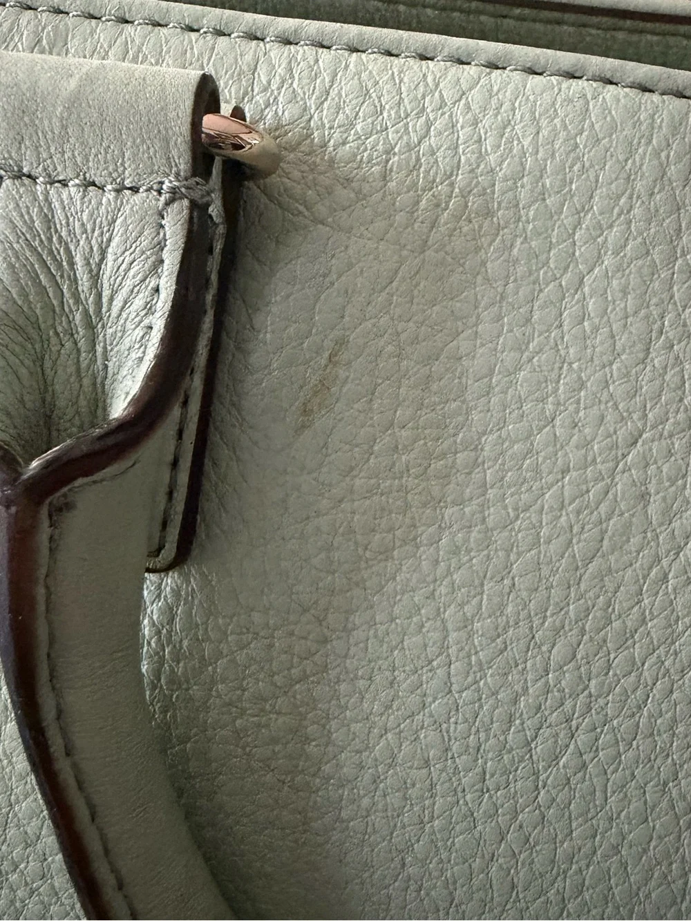 Kate Spade New York Mint Green/Blue Pebbled Leather Satchel Crossbody Purse